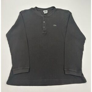 Shirt Mens L Size 5 Gray  Long Sleeve Waffle Knit